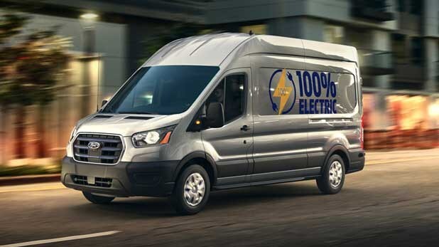 Ford E-Transit exterior front angle