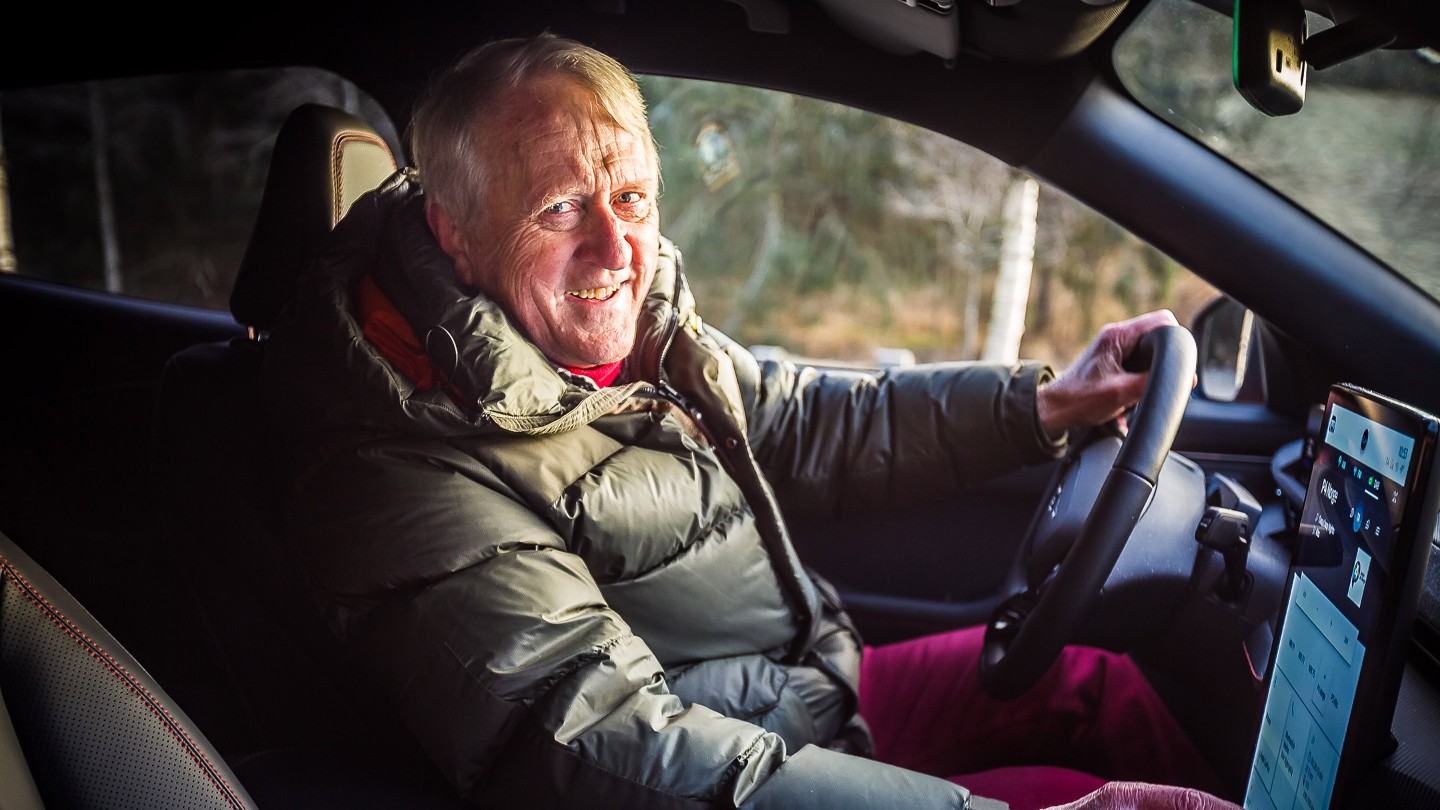 Man sitting in Mustang Mach-E