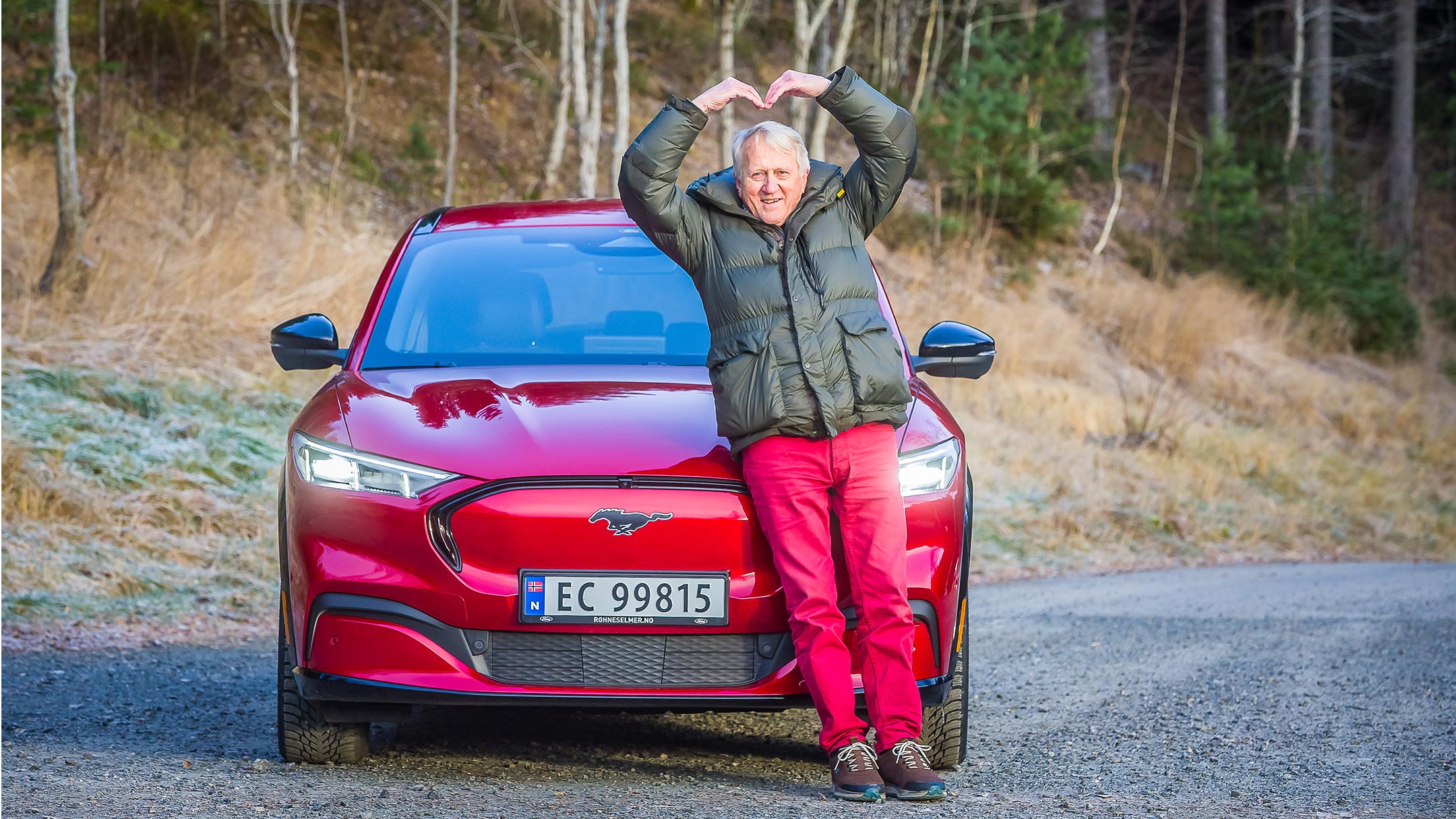 Man doing heart symbol