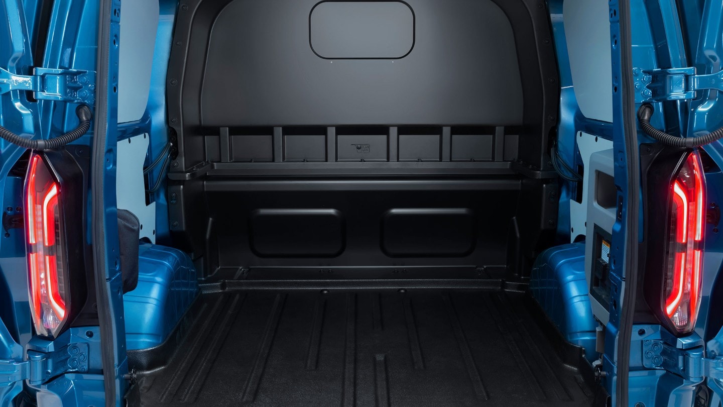 Varerommet til E-Transit Custom