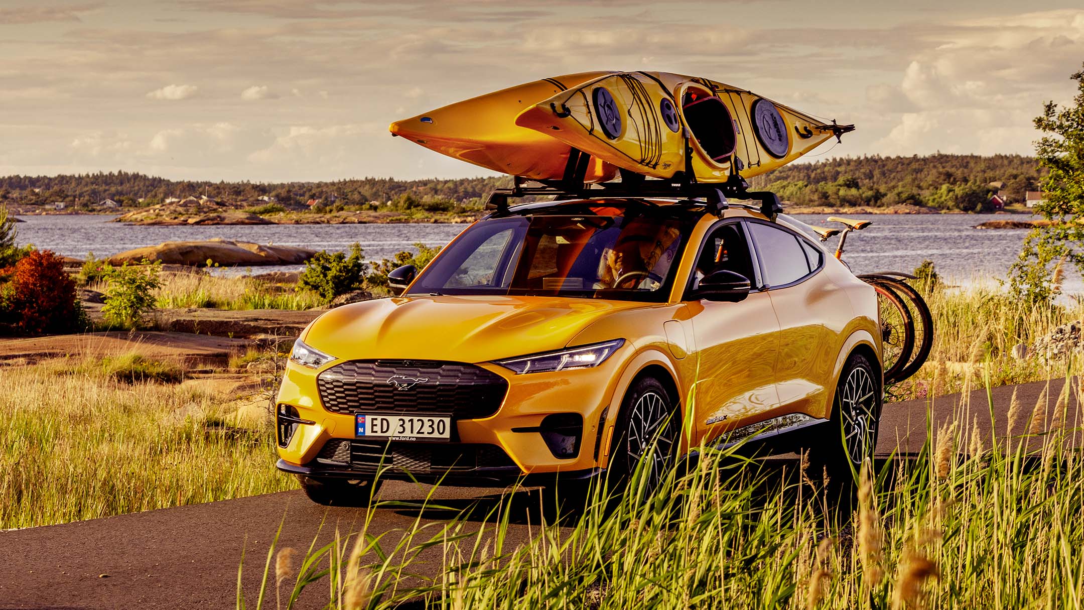 yellow ford Mustang Mach-E