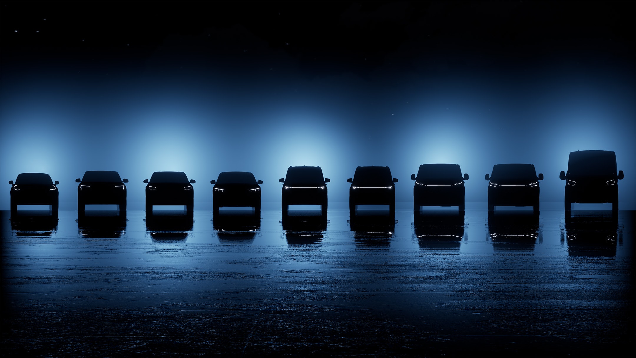 Ford Cars in the dark