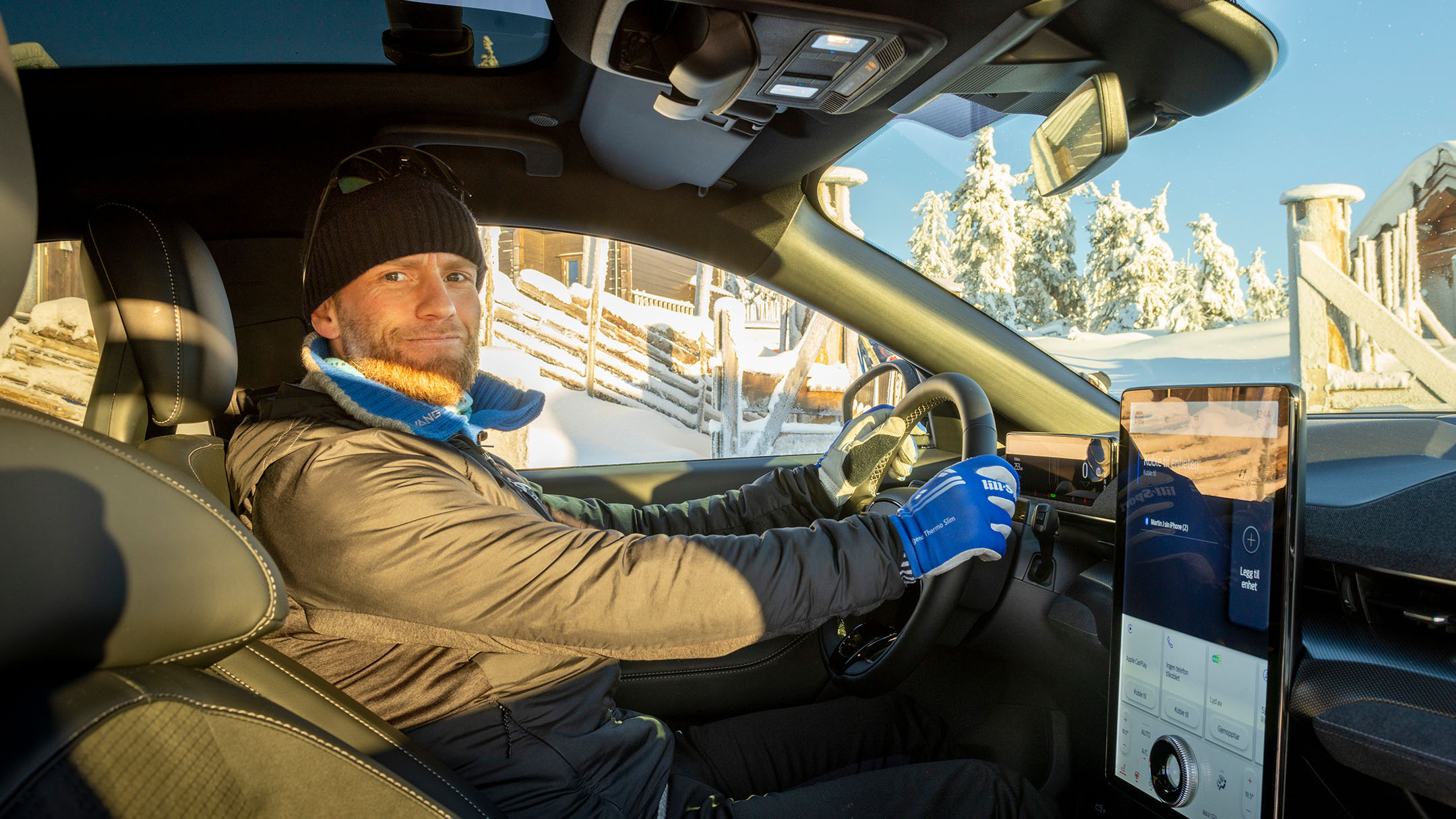 Man sitting in Mustang Mach-E