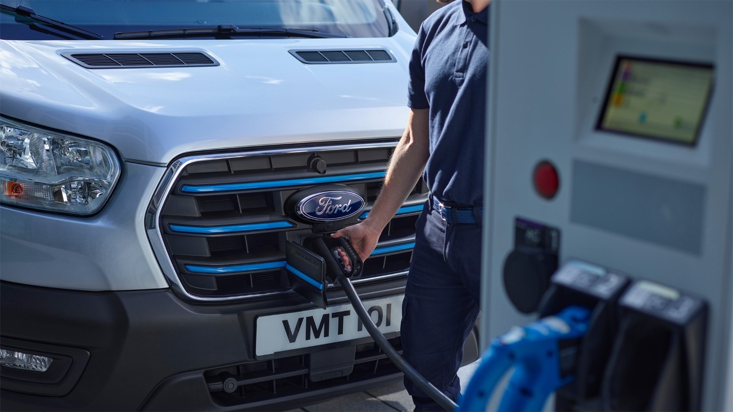 Ford Transit Charging Close-up