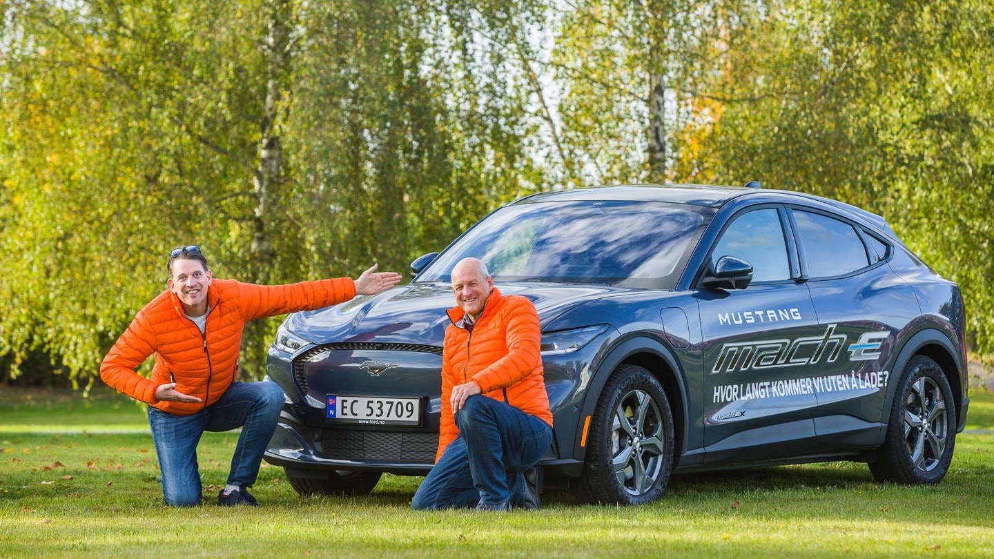 Two men next to the car