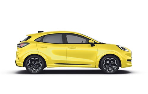  En gul helelektrisk Ford Puma Gen-E.
