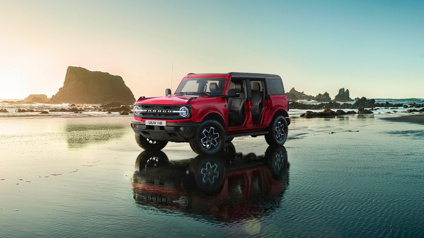 Ford Bronco 3/4 front exterior parked in water