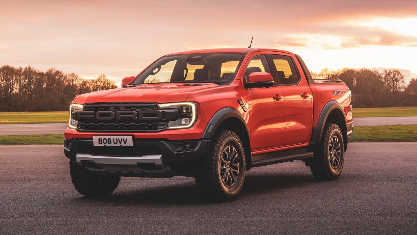 New Ford Ranger Raptor 3/4 front view