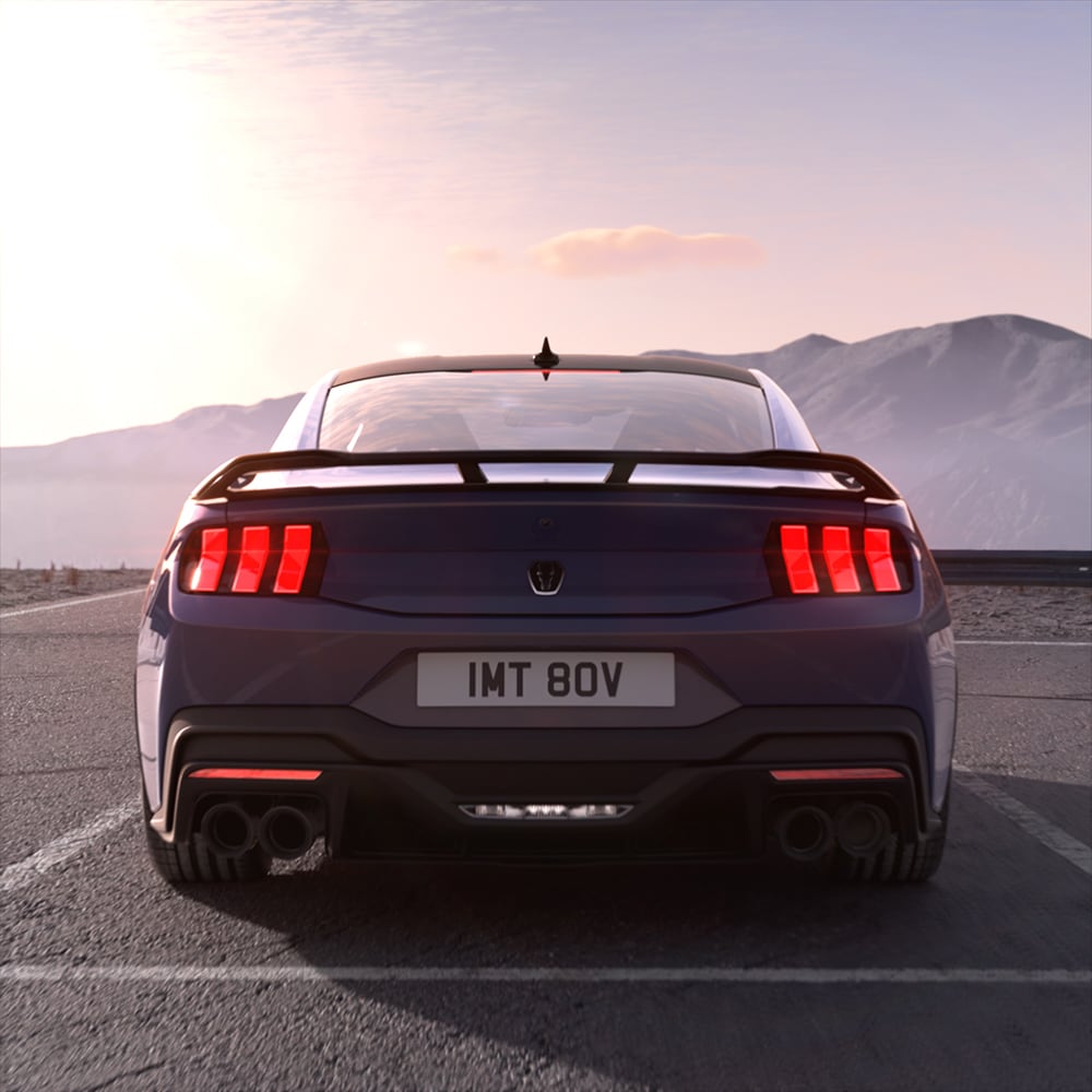 Ford Mustang Dark Horse rear view
