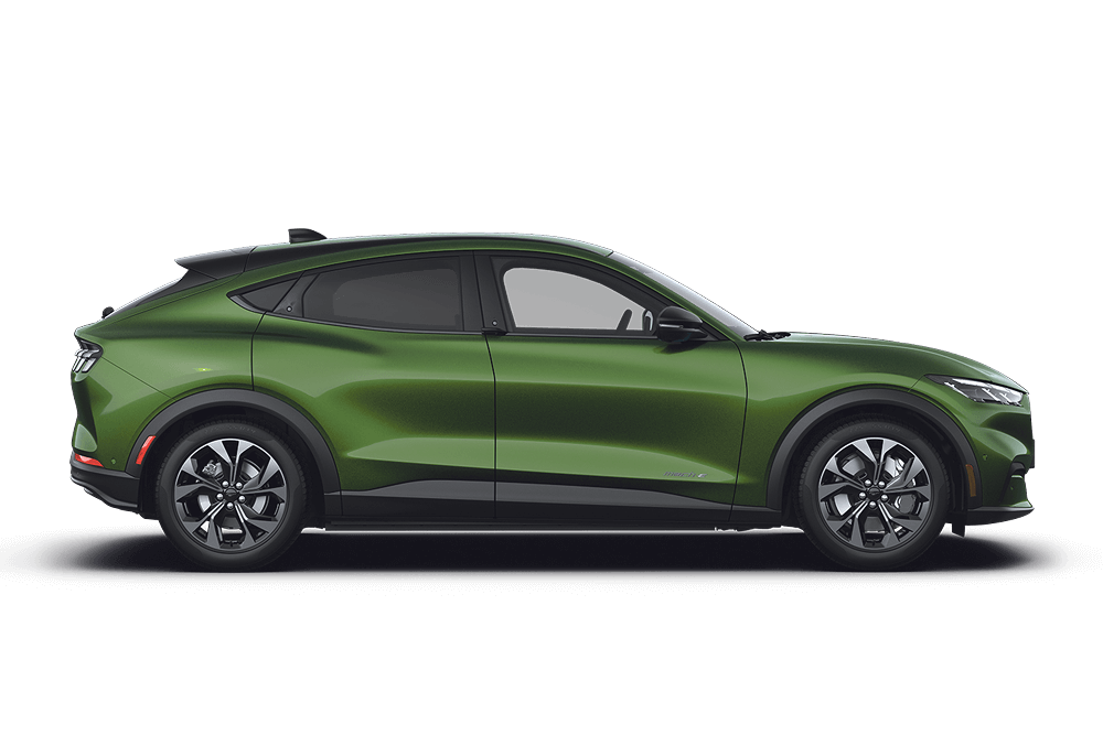 Sideprofil av en Ford Mustang Mach-E