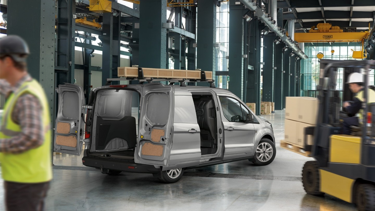 New Ford Transit Connect in a warehouse