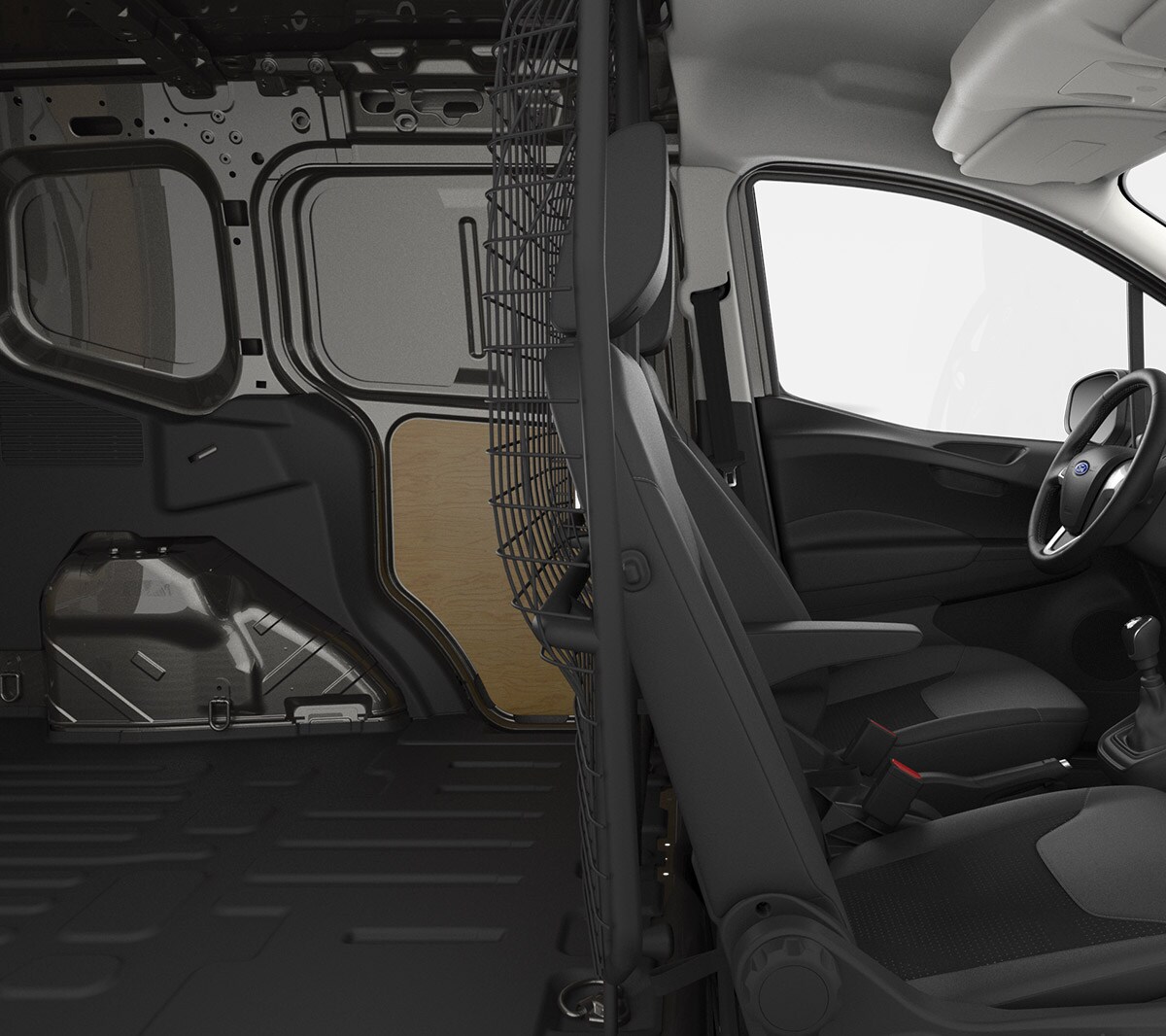 Ford Transit Courier interior with seats
