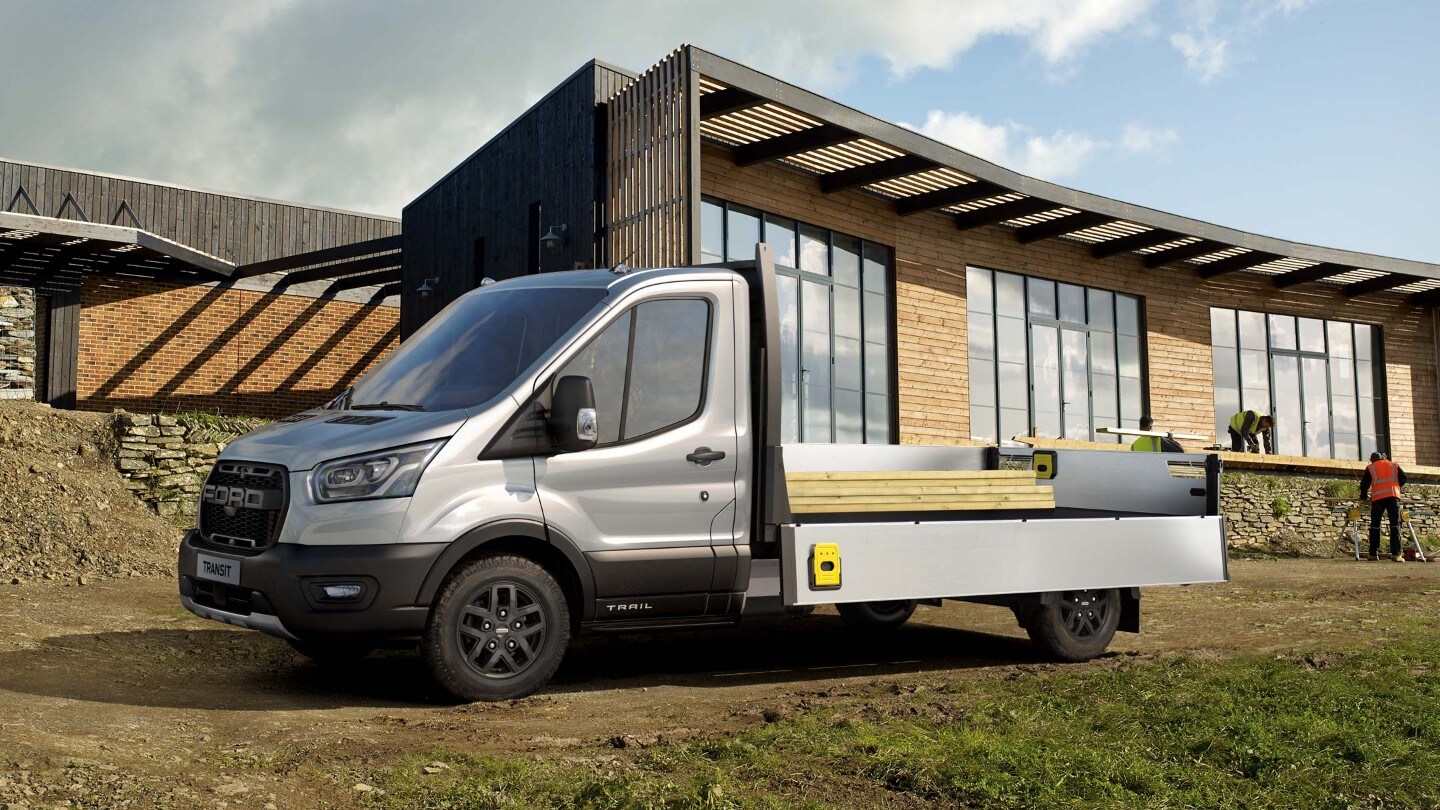 Ford Transit Chassis Cab front view with blue radar