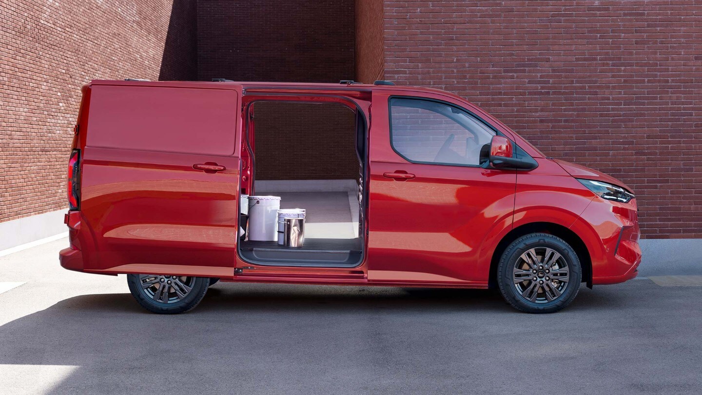 Ford Transit Custom limited parked with open side door