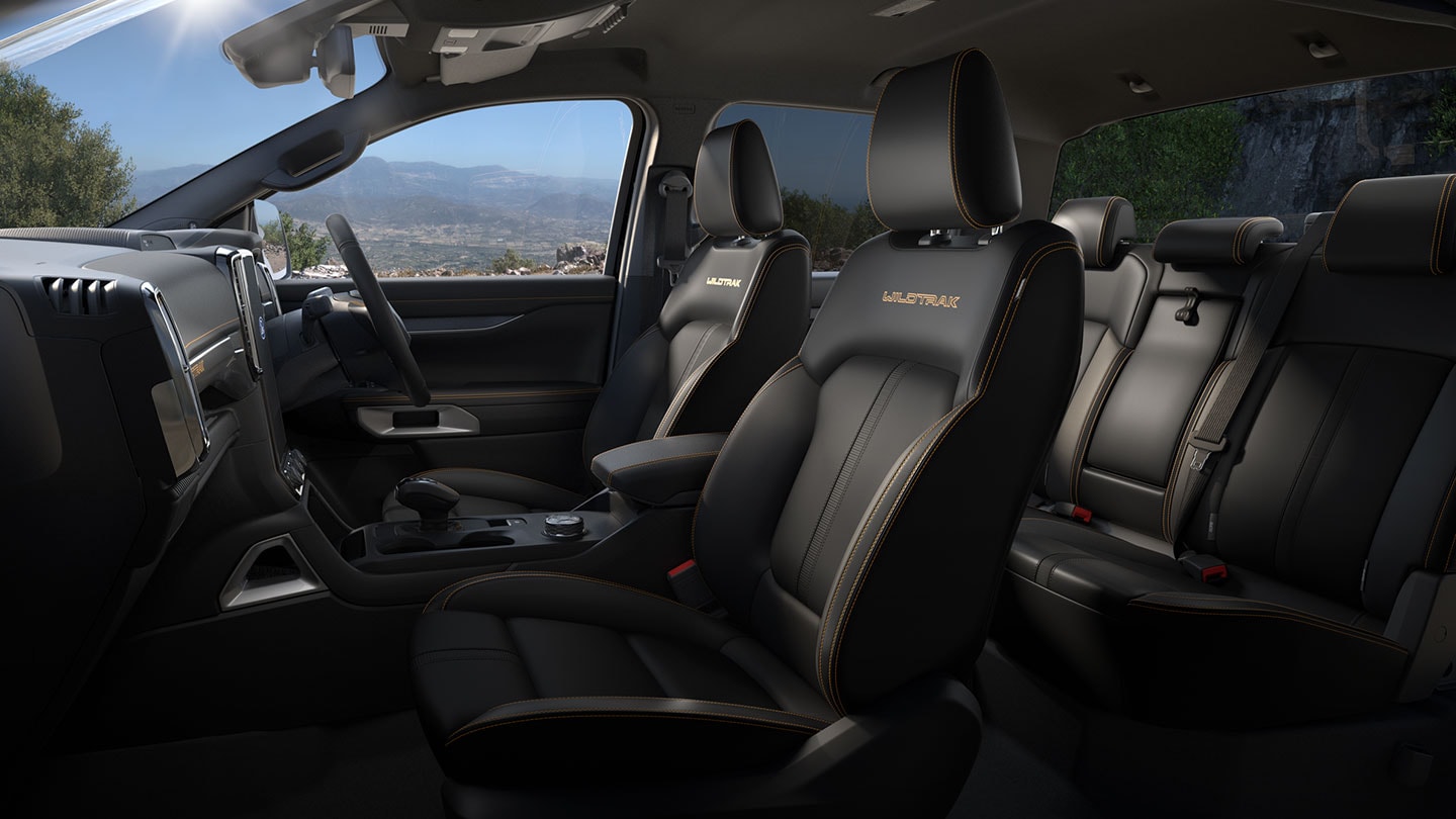 Interiør i en Ford Ranger Double Cab.