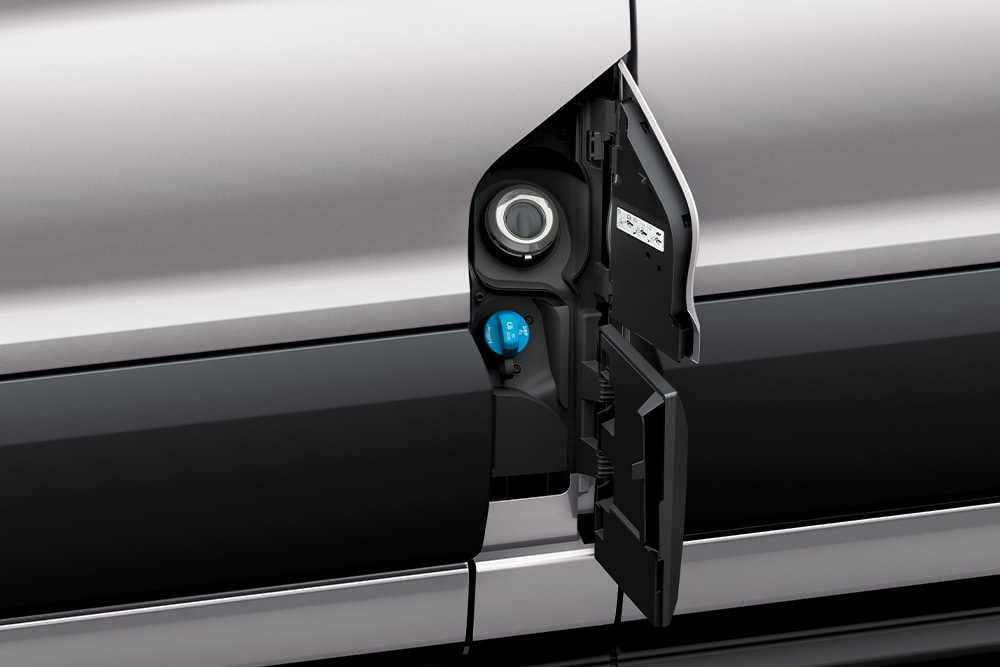 Ford Transit Kombi Easy Fuel lokkfritt drivstoffpåfyllingssystem.