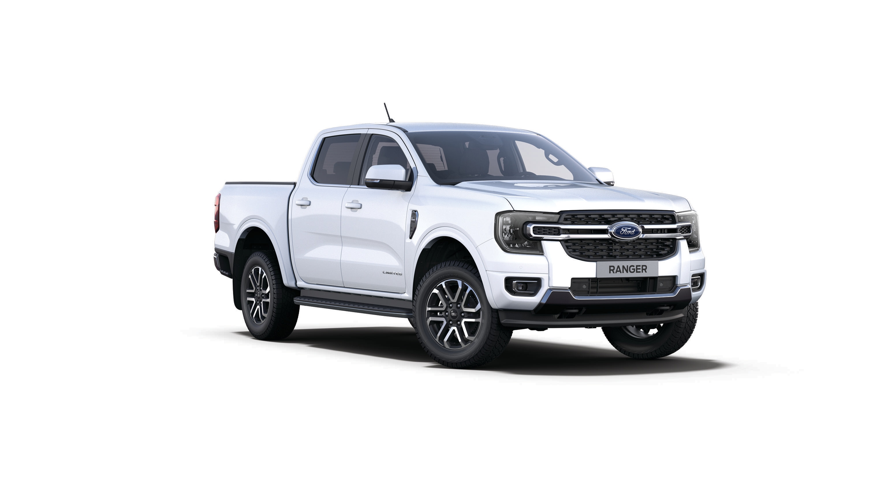 All-New Ranger Limited in frozen white 3/4 front view