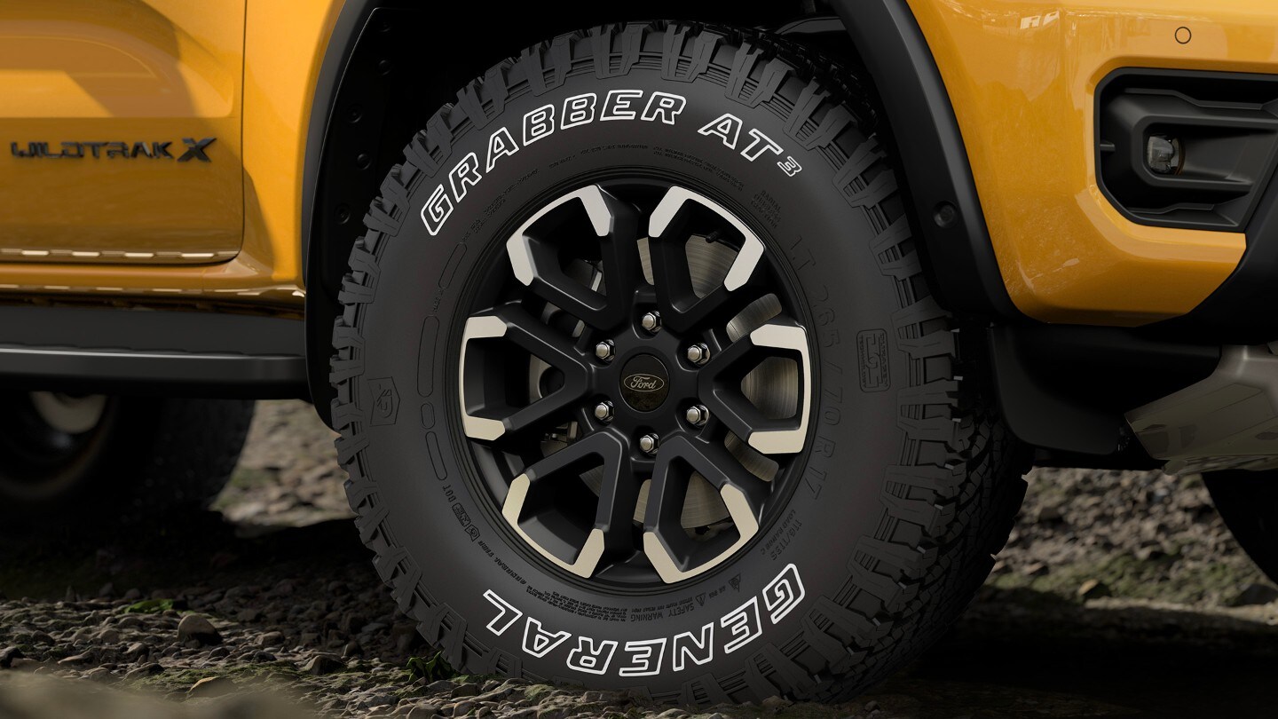 Eksklusive 17” aluminiumsfelger  Ranger Wildtrak X