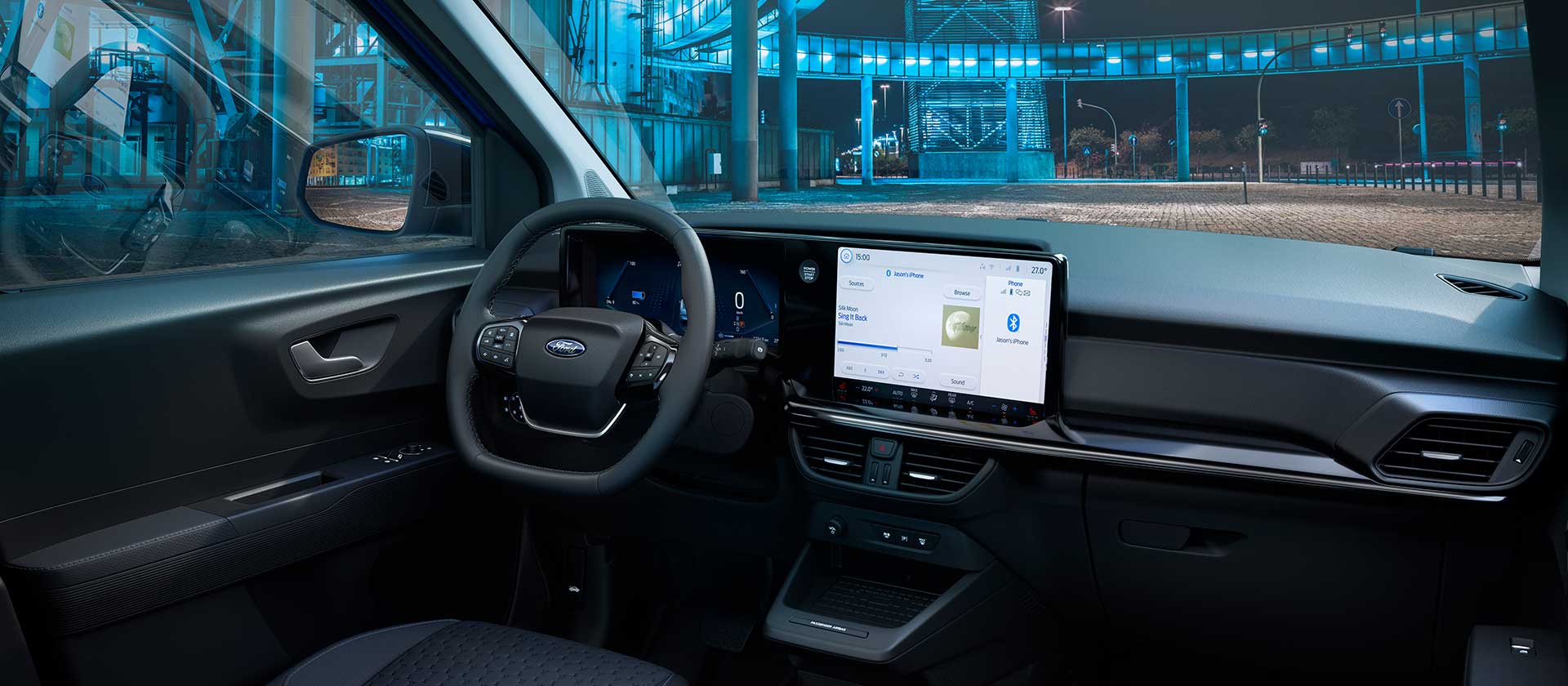Ford E-Transit Courier Interiør, Natt