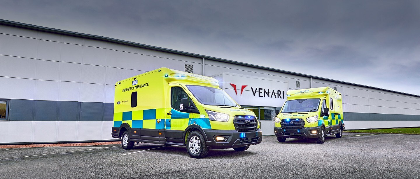 Two Ford ambulances